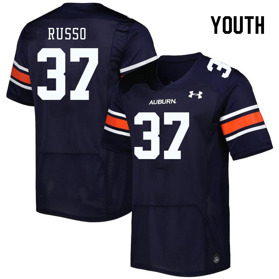 Youth #37 Gabriel Russo Auburn Tigers College Football Jerseys Stitched Sale-Navy - Click Image to Close